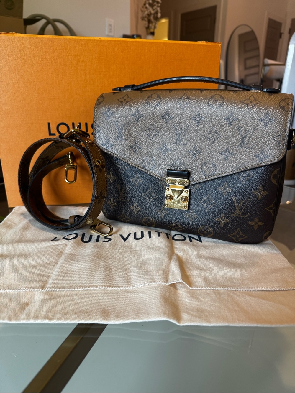 Louis Vuitton Pochette Metis Reverse Monogram Canvas Crossbody Bag